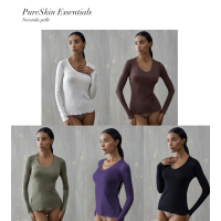 ICONIQUE - PureSkin Cashmere-blend V-neck Knit Top - Brown